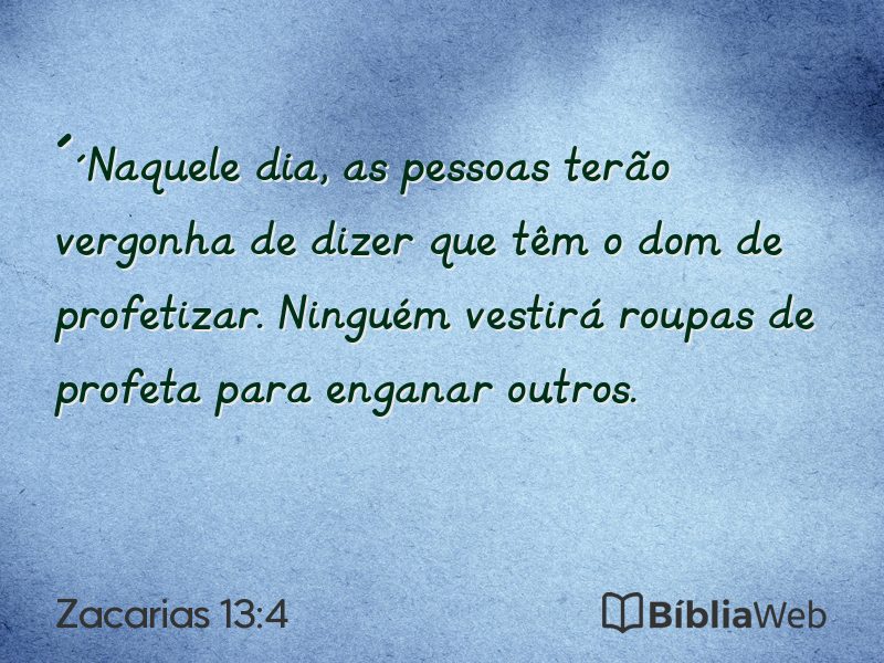 Zacarias 13:4 em imagem para compartilhar