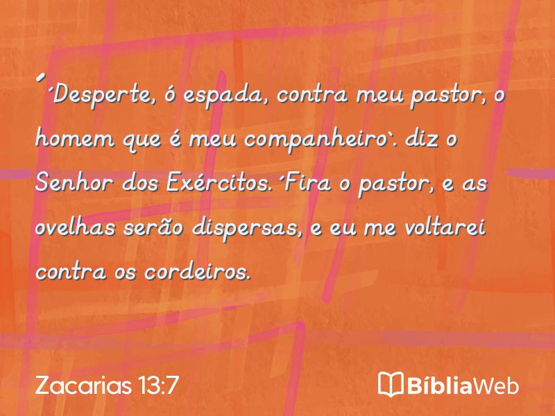 Zacarias 13:7 em imagem para compartilhar
