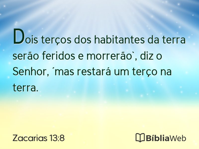 Zacarias 13:8 em imagem para compartilhar