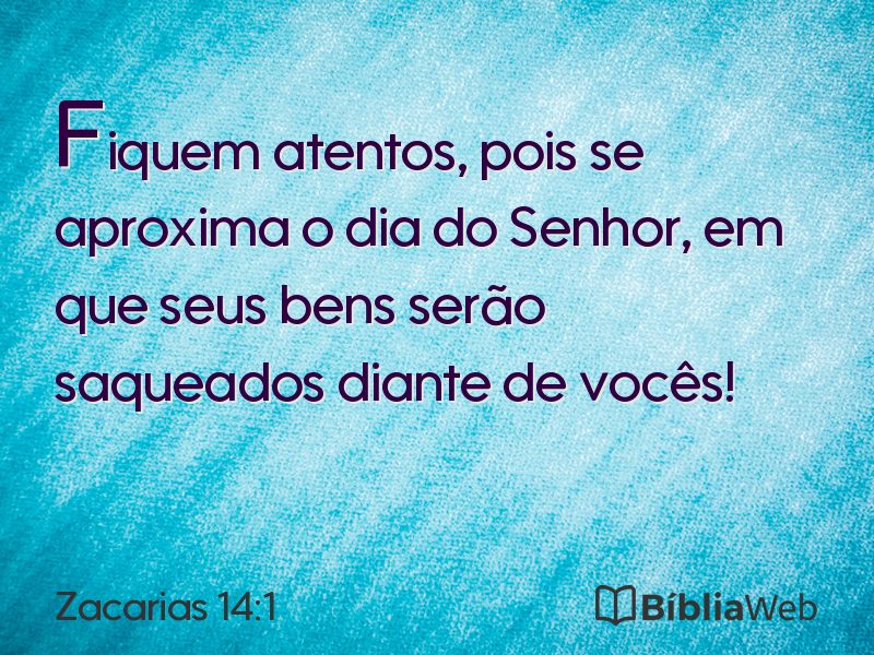 Zacarias 14:1 em imagem para compartilhar