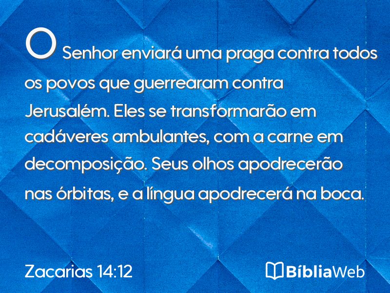 Zacarias 14:12 em imagem para compartilhar