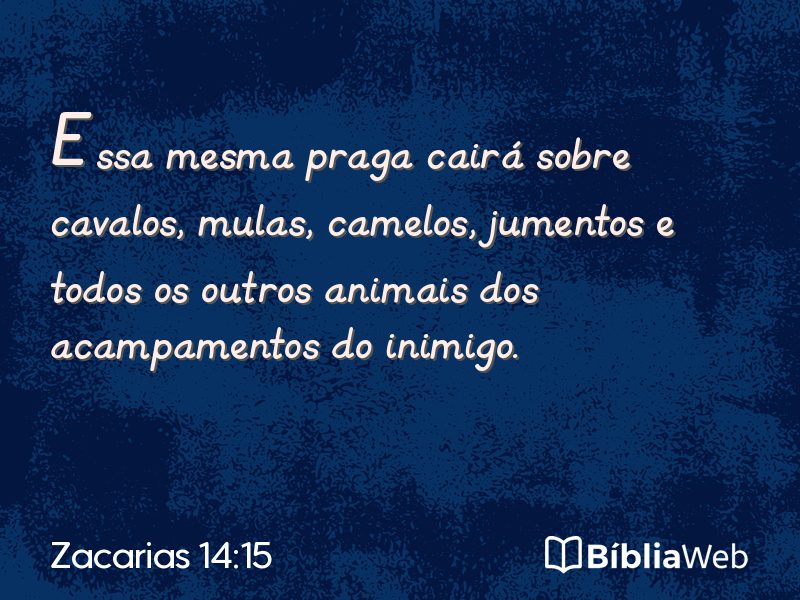 Zacarias 14:15 em imagem para compartilhar