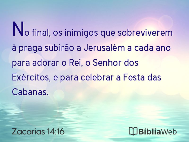 Zacarias 14:16 em imagem para compartilhar