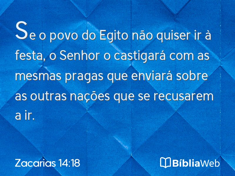 Zacarias 14:18 em imagem para compartilhar