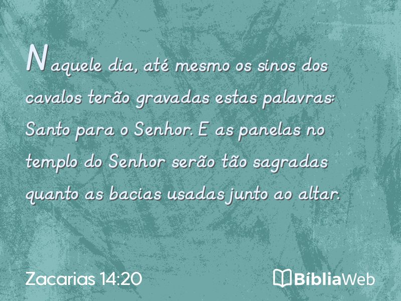 Zacarias 14:20 em imagem para compartilhar