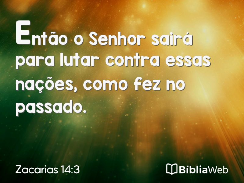 Zacarias 14:3 em imagem para compartilhar
