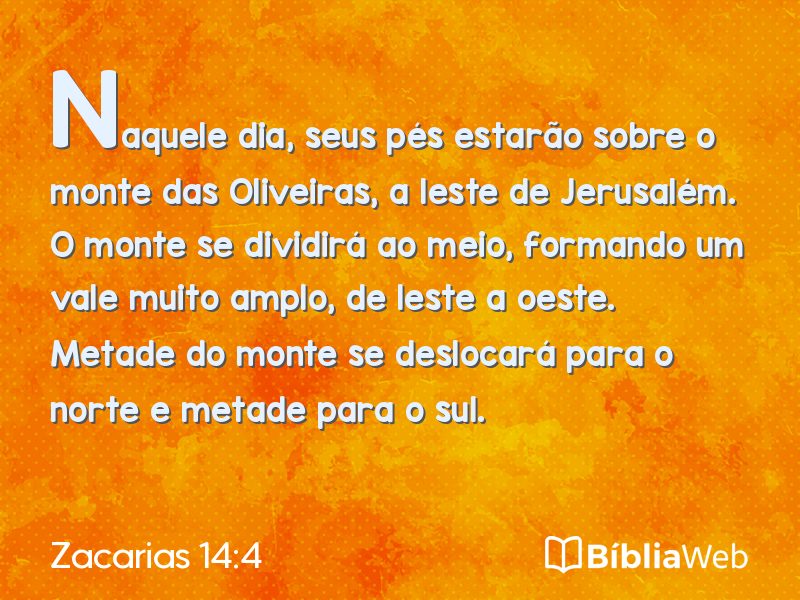 Zacarias 14:4 em imagem para compartilhar
