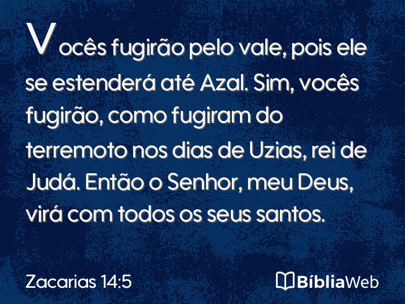 Zacarias 14:5 em imagem para compartilhar