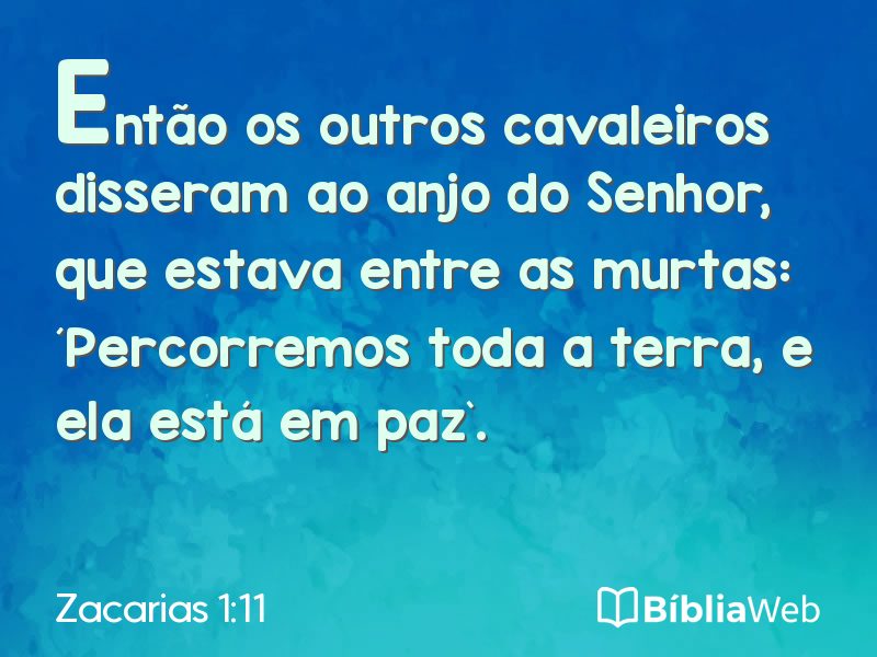 Zacarias 1:11 em imagem para compartilhar