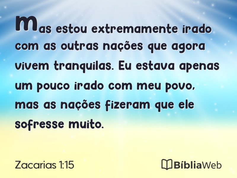Zacarias 1:15 em imagem para compartilhar