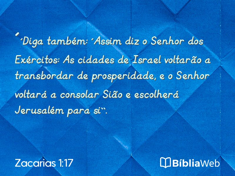 Zacarias 1:17 em imagem para compartilhar