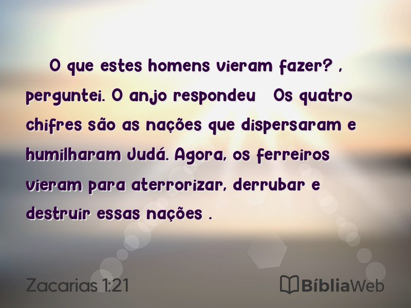 Zacarias 1:21 em imagem para compartilhar