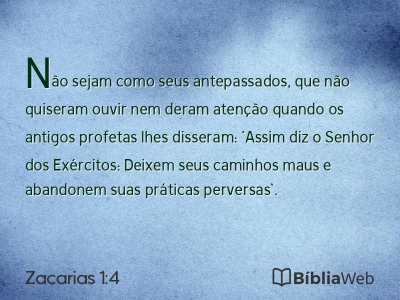 Zacarias 1:4 em imagem para compartilhar