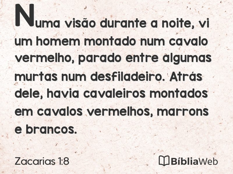 Zacarias 1:8 em imagem para compartilhar