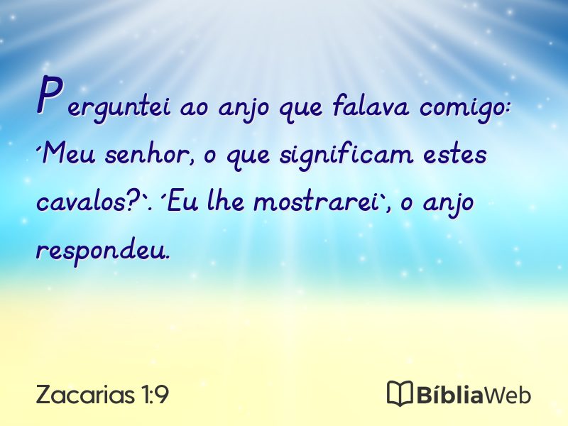 Zacarias 1:9 em imagem para compartilhar