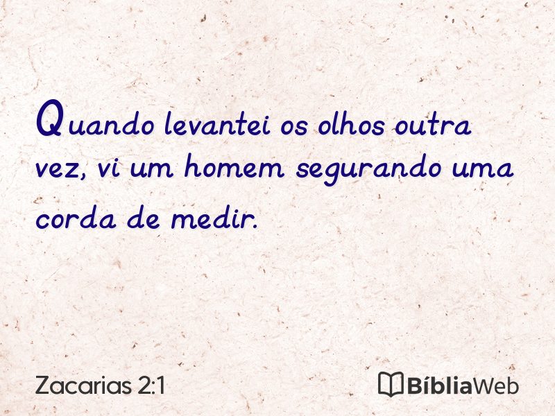 Zacarias 2:1 em imagem para compartilhar