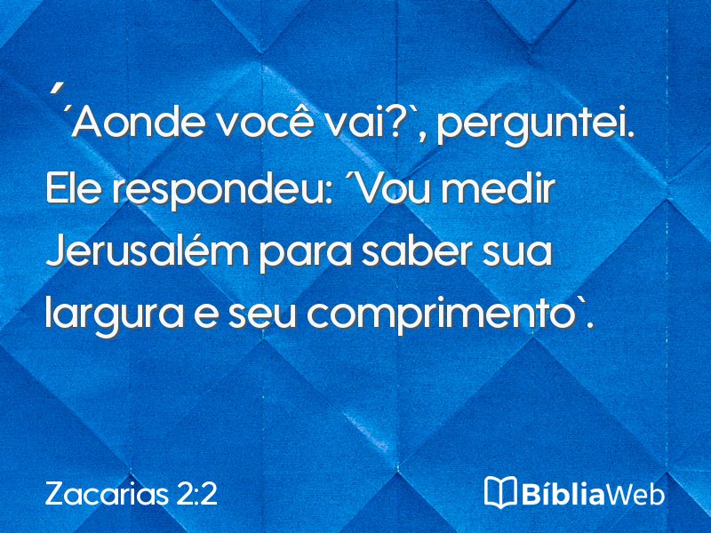 Zacarias 2:2 em imagem para compartilhar