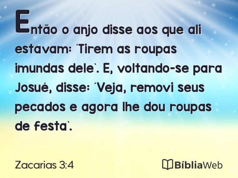 Zacarias 3:4 em imagem para compartilhar