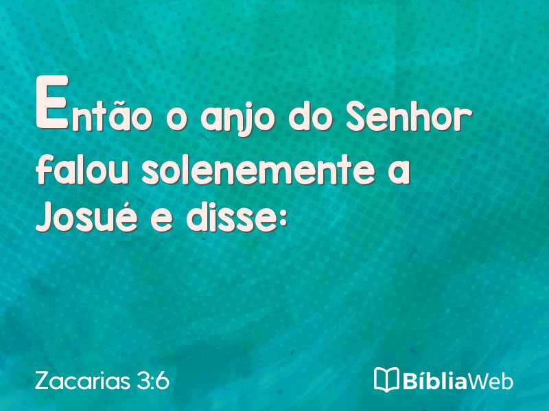 Zacarias 3:6 em imagem para compartilhar