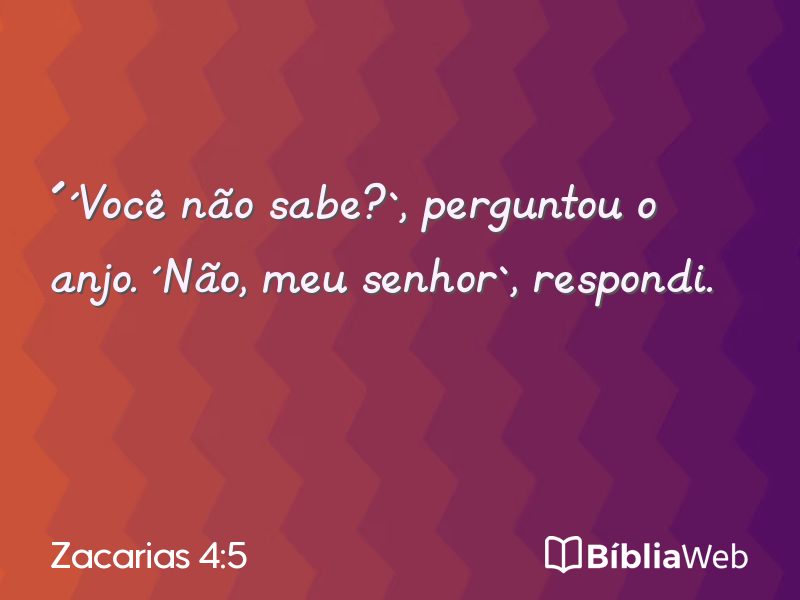 Zacarias 4:5 em imagem para compartilhar