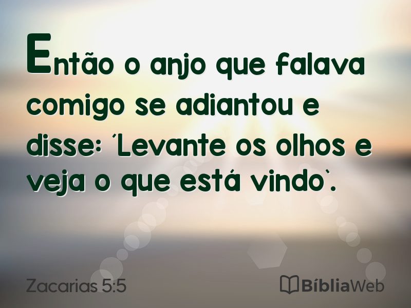 Zacarias 5:5 em imagem para compartilhar