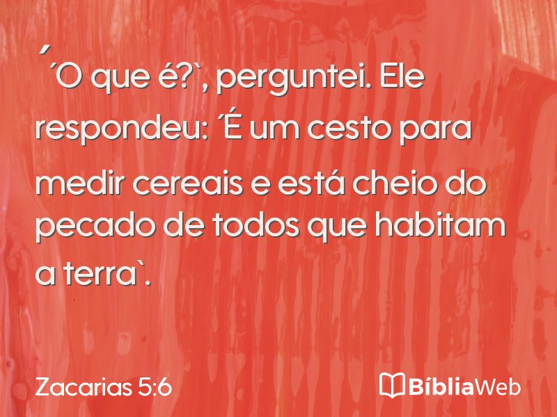 Zacarias 5:6 em imagem para compartilhar