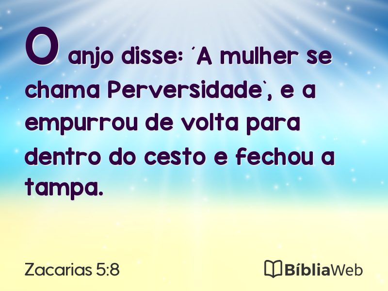 Zacarias 5:8 em imagem para compartilhar
