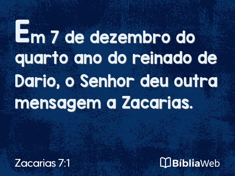 Zacarias 7:1 em imagem para compartilhar