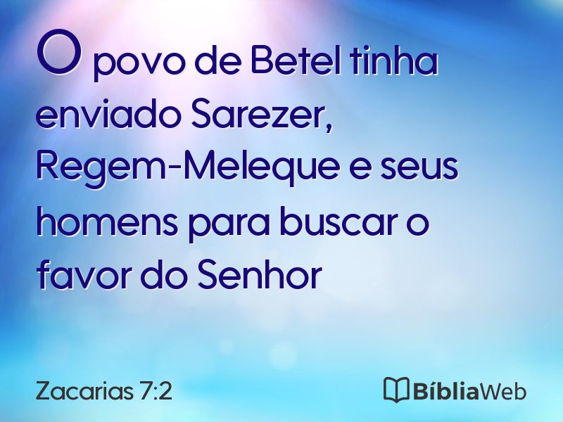 Zacarias 7:2 em imagem para compartilhar