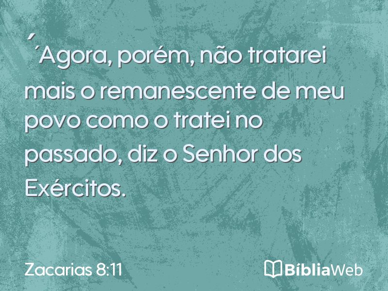 Zacarias 8:11 em imagem para compartilhar