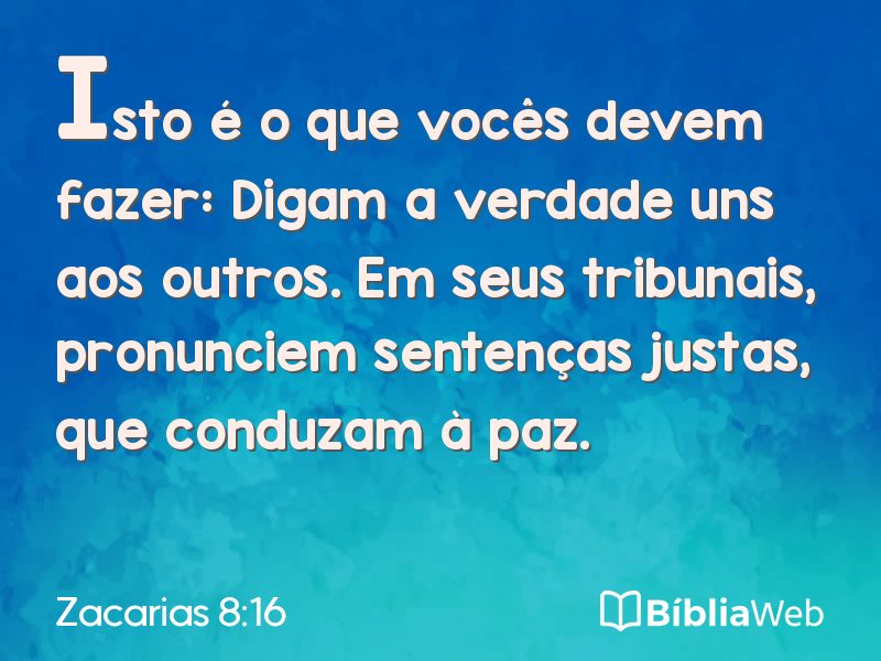 Zacarias 8:16 em imagem para compartilhar