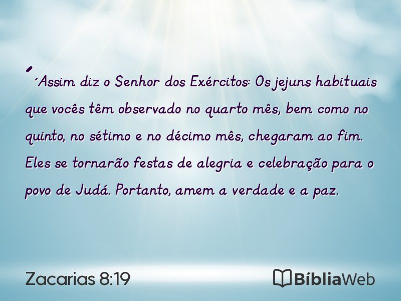 Zacarias 8:19 em imagem para compartilhar