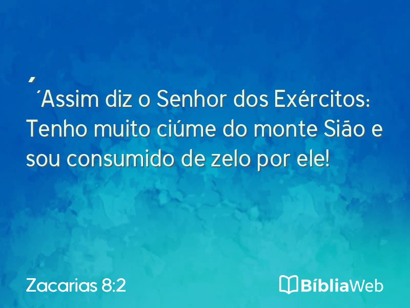 Zacarias 8:2 em imagem para compartilhar