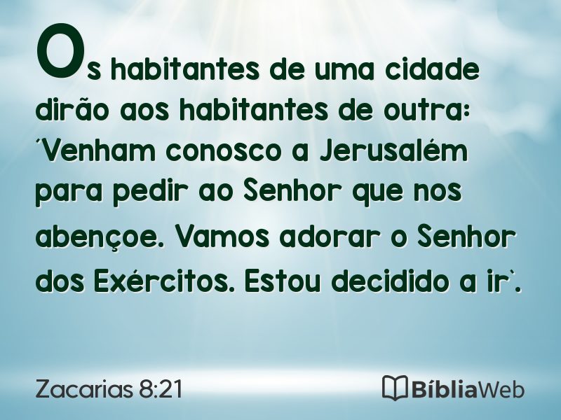 Zacarias 8:21 em imagem para compartilhar