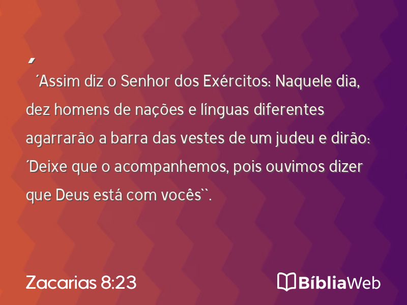 Zacarias 8:23 em imagem para compartilhar