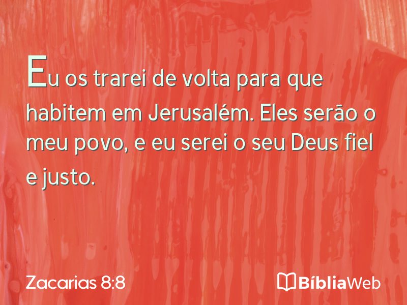 Zacarias 8:8 em imagem para compartilhar