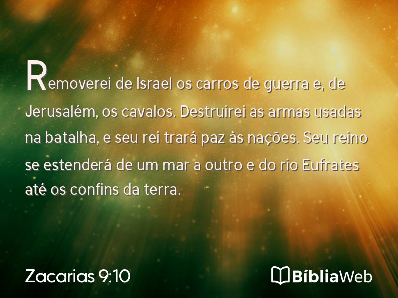 Zacarias 9:10 em imagem para compartilhar