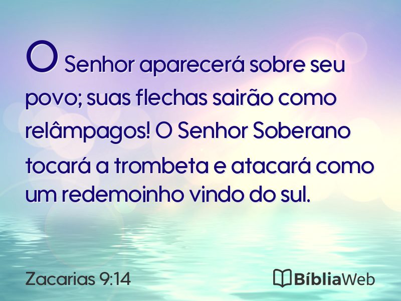 Zacarias 9:14 em imagem para compartilhar