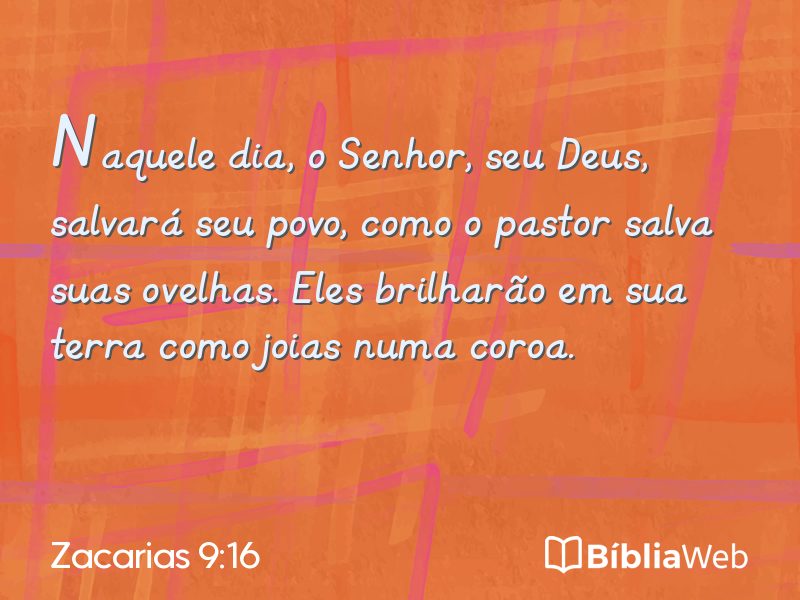 Zacarias 9:16 em imagem para compartilhar