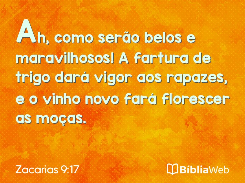 Zacarias 9:17 em imagem para compartilhar