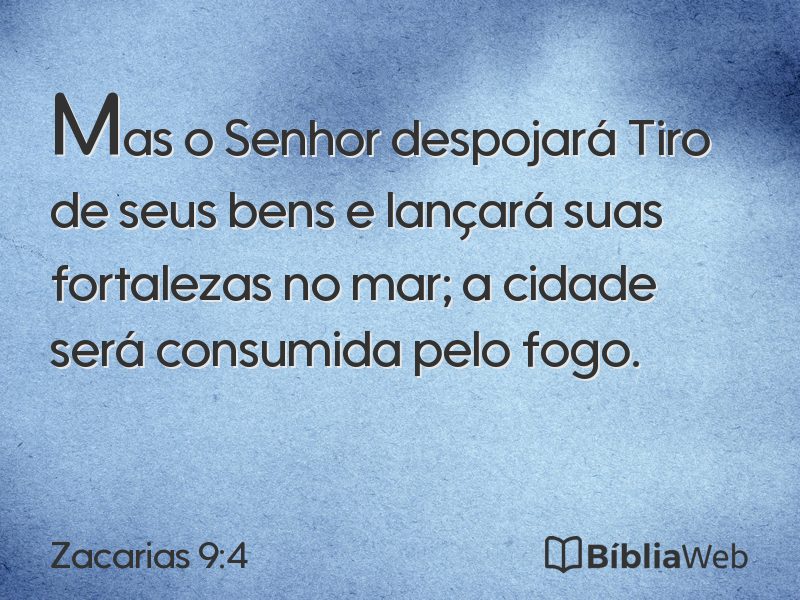 Zacarias 9:4 em imagem para compartilhar