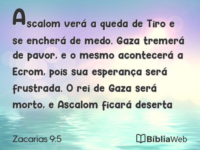 Zacarias 9:5 em imagem para compartilhar