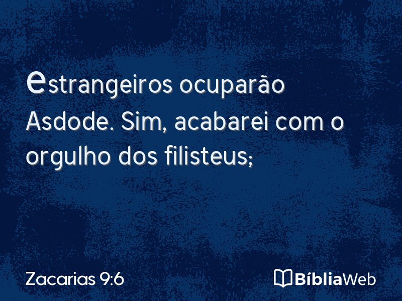 Zacarias 9:6 em imagem para compartilhar
