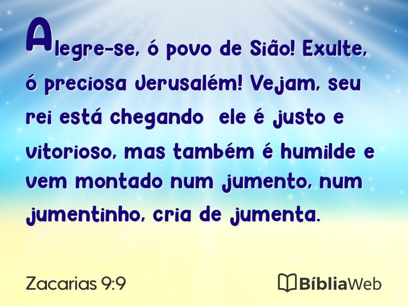 Zacarias 9:9 em imagem para compartilhar