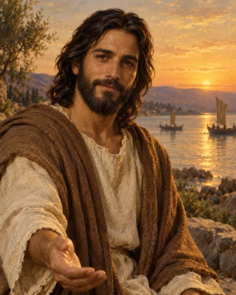 Jesus Cristo, retrato em pintura a óleo